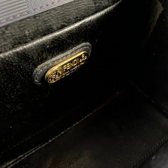 Authentic Vintage FENDI Mini Navy Pequin 2Way Bag - Picture 8 of 8